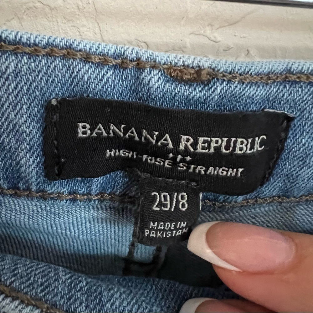 Banana Republic Factory High Rise Straight Denim Jeans‎ - Picture 6 of 8